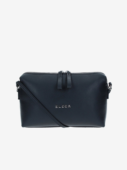 Elega Schwarze Damen Leder Crossbody Handtasche ELEGA Hill