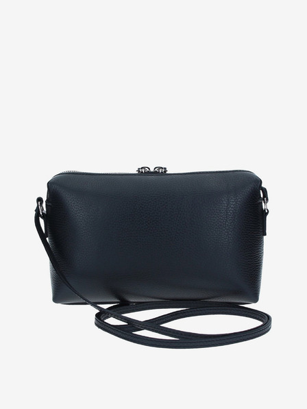Elega Schwarze Damen Leder Crossbody Handtasche ELEGA Hill