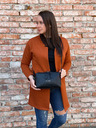 Elega Schwarze Damen Leder Crossbody Handtasche ELEGA Hill