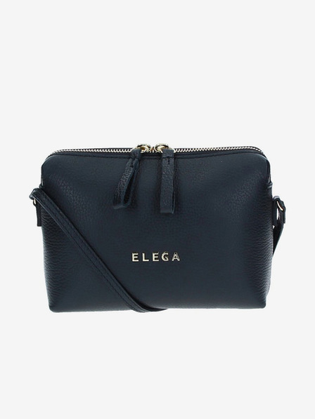 Elega Schwarze Damen Leder Crossbody Handtasche ELEGA Hillary