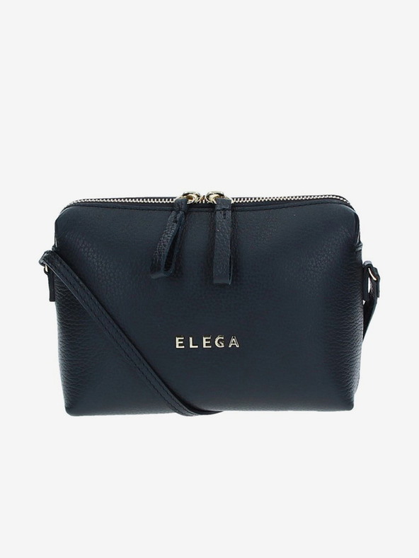 Elega Schwarze Damen Leder Crossbody Handtasche ELEGA Hillary