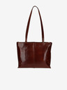 Elega Dunkelbraune Damen Leder Crossbody Handtasche ELEGA Melanie