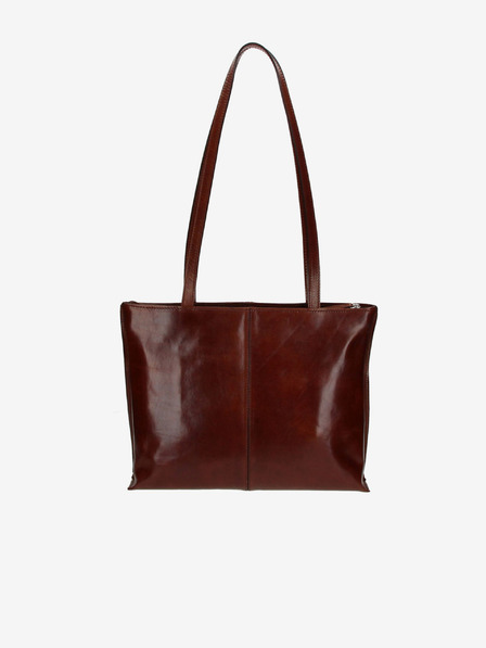 Elega Dunkelbraune Damen Leder Crossbody Handtasche ELEGA Melanie