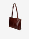 Elega Dunkelbraune Damen Leder Crossbody Handtasche ELEGA Melanie