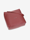 Elega Rote Damen Lederhandtasche Elega Fluffy