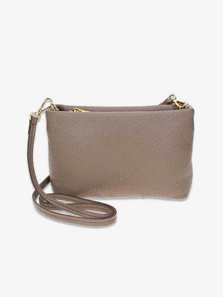 Elega Beige Damen Leder Crossbody Handtasche Elega Fluffy