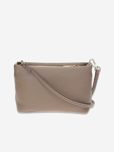 Elega Beige Damen Leder Crossbody Handtasche Elega Fluffy