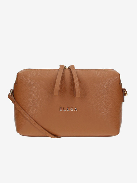 Elega Braun Damen Leder Crossbody Handtasche ELEGA Hill