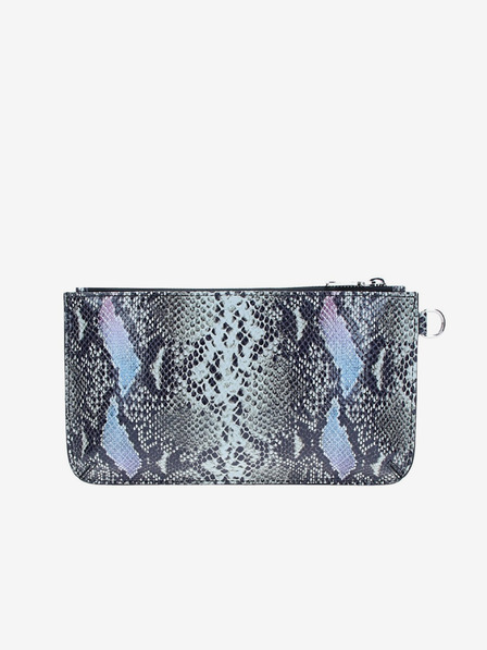 Elega Graublaue Damenhandtasche aus gemustertem Leder ELEGA Snap