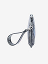 Elega Graublaue Damenhandtasche aus gemustertem Leder ELEGA Snap