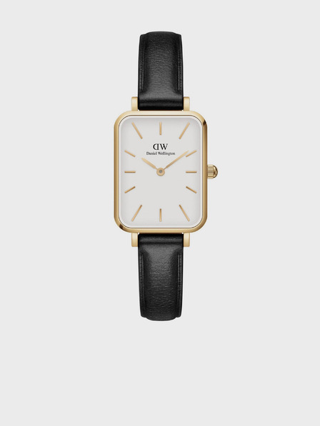 Daniel Wellington Schwarz-goldene Damenuhr Daniel Wellington Quadro