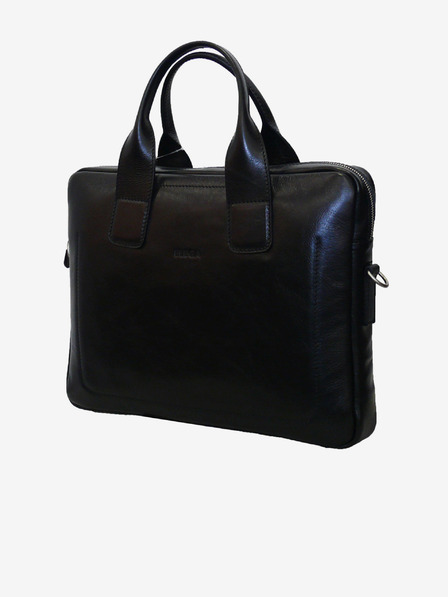 Elega Schwarze Herren-Laptop-Tasche aus Leder ELEGA Brody