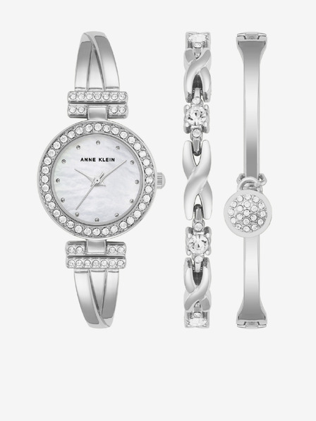 Anne Klein Armbanduhr und Armband-Set in Silber Anne Klein
