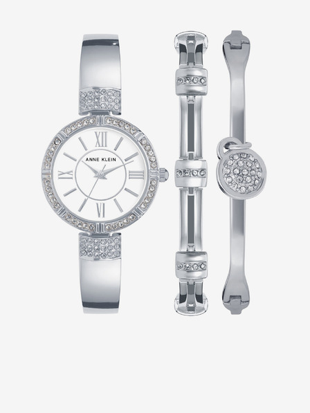 Anne Klein Armbanduhr und Armband-Set in Silber Anne Klein