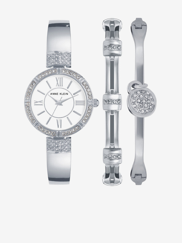 Anne Klein Armbanduhr und Armband-Set in Silber Anne Klein