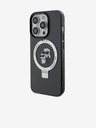 Karl Lagerfeld Ringstand Karl und Choupette MagSafe Back Cover für iPhone 15 Pro Max Schwarz Karl Lagerfeld