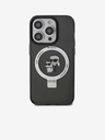 Karl Lagerfeld Ringstand Karl und Choupette MagSafe Back Cover für iPhone 15 Pro Max Schwarz Karl Lagerfeld
