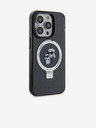 Karl Lagerfeld Ringstand Karl und Choupette MagSafe Back Cover für iPhone 15 Pro Max Schwarz Karl Lagerfeld