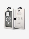 Karl Lagerfeld Ringstand Karl und Choupette MagSafe Back Cover für iPhone 15 Pro Max Schwarz Karl Lagerfeld