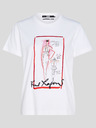 Karl Lagerfeld Weißes Damen-T-Shirt KARL LAGERFELD Archiv