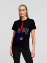 Karl Lagerfeld Schwarzes Damen-T-Shirt KARL LAGERFELD Paris