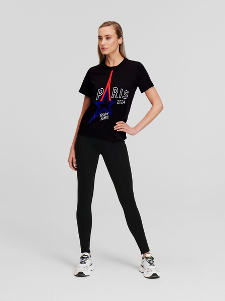 Karl Lagerfeld Schwarzes Damen-T-Shirt KARL LAGERFELD Paris