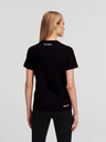 Karl Lagerfeld Schwarzes Damen-T-Shirt KARL LAGERFELD Paris