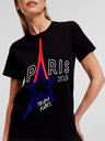 Karl Lagerfeld Schwarzes Damen-T-Shirt KARL LAGERFELD Paris