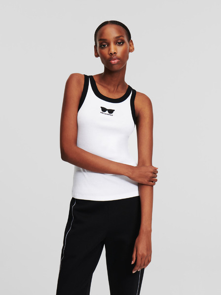 Karl Lagerfeld Weißes Damen-Tank-Top KARL LAGERFELD Mode