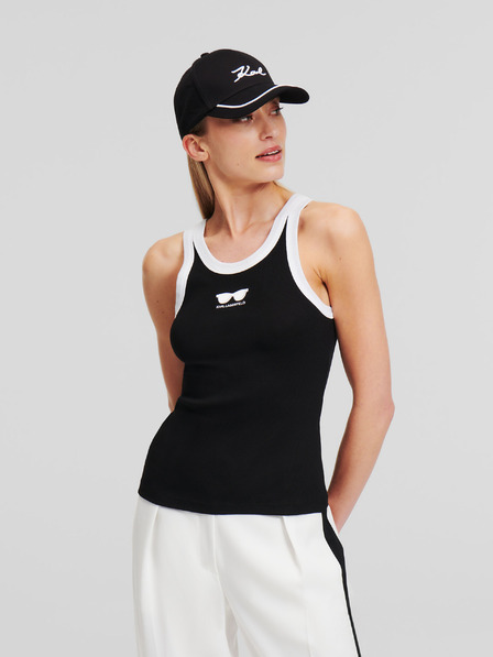 Karl Lagerfeld Schwarzes Damen-Tank-Top KARL LAGERFELD Fashion