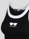 Karl Lagerfeld Schwarzes Damen-Tank-Top KARL LAGERFELD Fashion
