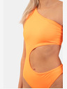 Nebbia Orangefarbener asymmetrischer Ein-Schulter-Monokini 458
