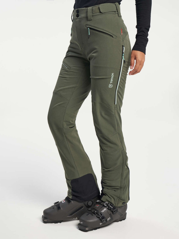 Tenson Damen Skitouren Softshell-Hose TENSON Touring Softshell Pant W dunkles Khaki