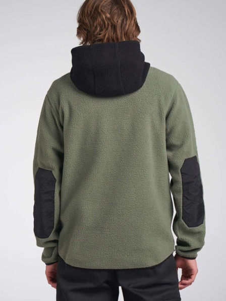Tenson Herren-Fleece-Kapuzenpullover COLOURWEAR Teddy 2.0 M grau-grün