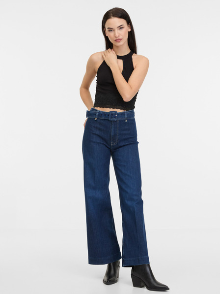 Guess Dunkelblaue Damenjeans mit weiter Passform Guess Dakota