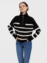 Vero Moda Cremefarbener und schwarz gestreifter Pullover VERO MODA Saba
