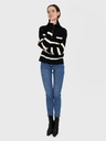 Vero Moda Cremefarbener und schwarz gestreifter Pullover VERO MODA Saba