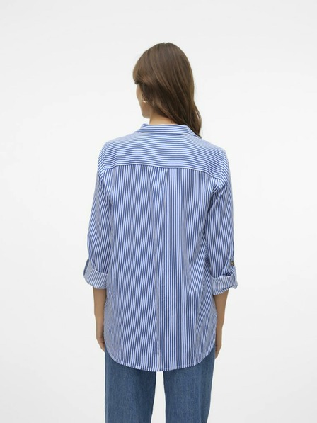 Vero Moda Weiß und blau gestreiftes Damen-Shirt Vero Moda Bumpy