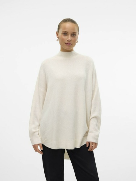 Vero Moda Cremefarbener Vero Moda Plaza Damen-Pullover