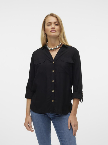 Vero Moda Schwarze Vero Moda Bumpy Bluse für Damen