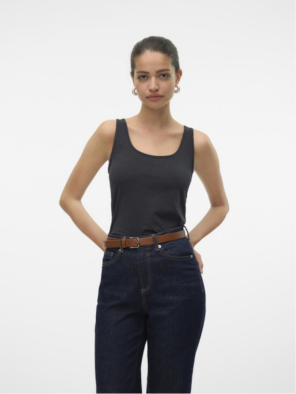 Vero Moda Dunkelgraues Vero Moda Lulu Damen-Tank-Top