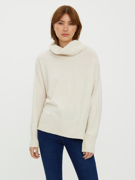 Vero Moda Cremefarbener Rollkragenpullover VERO MODA Doffy