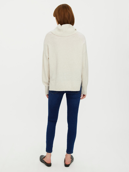 Vero Moda Cremefarbener Rollkragenpullover VERO MODA Doffy